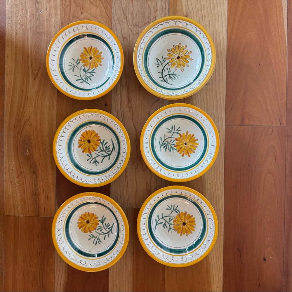 Vintage Stangl Flower Bowls set of 6, 5.5"